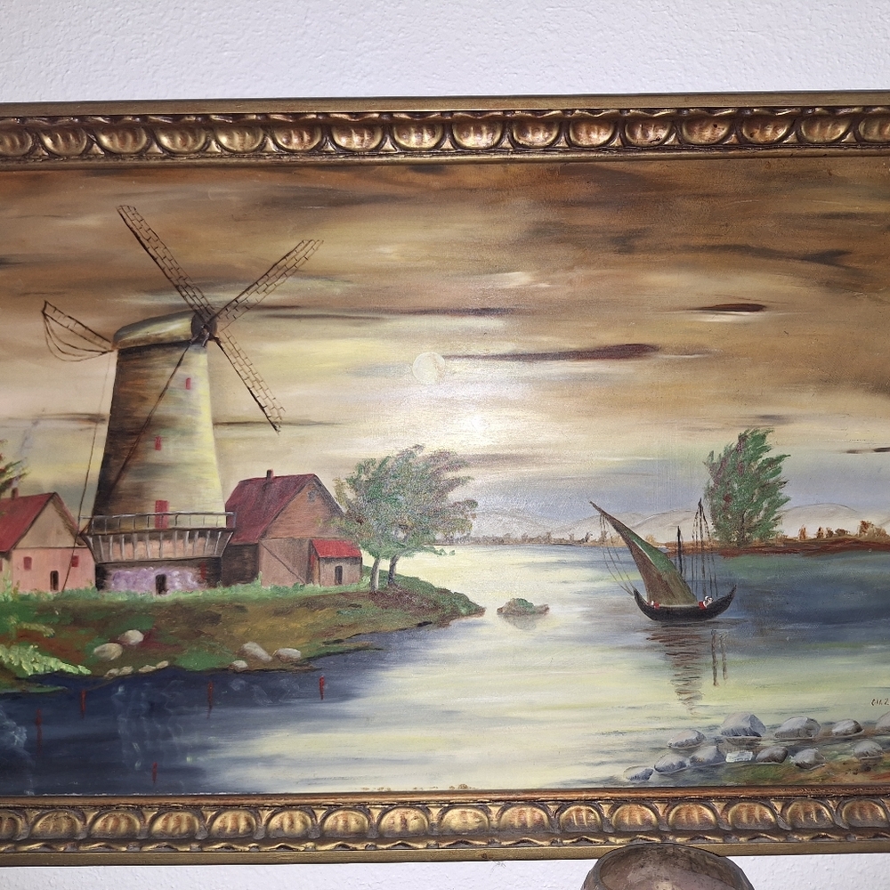 Hand painted picture of lighthouse
